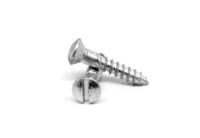 #4 X 1 1/2 SLOT OVAL WOOD SCREW BRASS